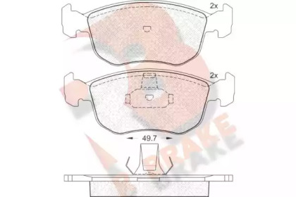 Комплект тормозных колодок (R BRAKE: RB1151)