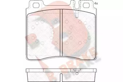 Комплект тормозных колодок (R BRAKE: RB1158)