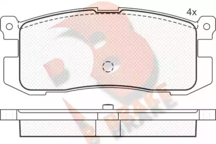 Комплект тормозных колодок (R BRAKE: RB1160)