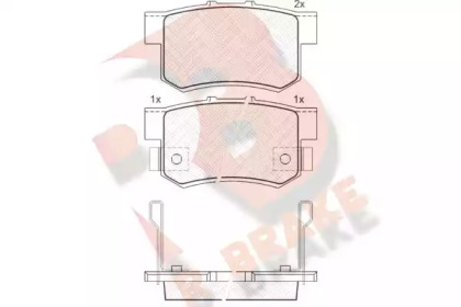 Комплект тормозных колодок (R BRAKE: RB1187)