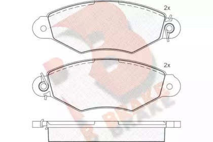 Комплект тормозных колодок (R BRAKE: RB1204)