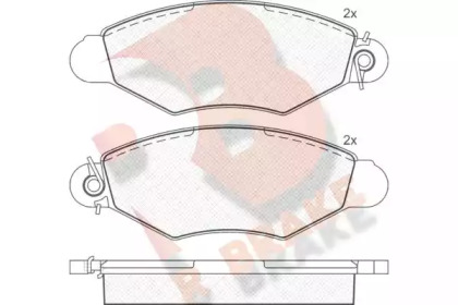 Комплект тормозных колодок (R BRAKE: RB1217)