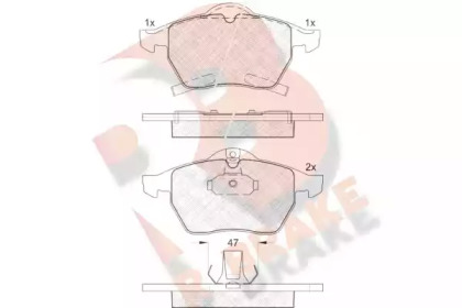 Комплект тормозных колодок (R BRAKE: RB1218)