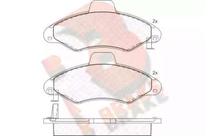 Комплект тормозных колодок (R BRAKE: RB1229)