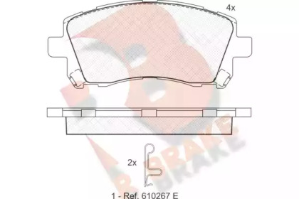 Комплект тормозных колодок (R BRAKE: RB1247)