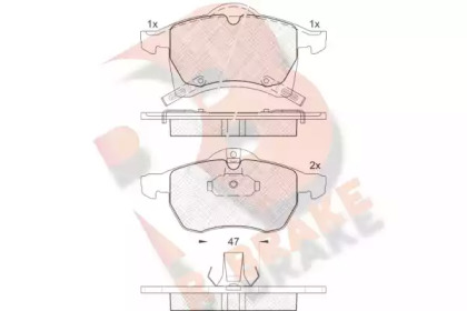 Комплект тормозных колодок (R BRAKE: RB1248)