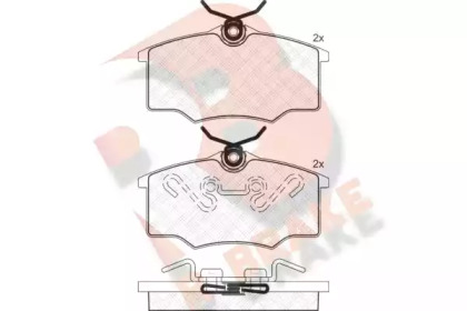 Комплект тормозных колодок (R BRAKE: RB1250)