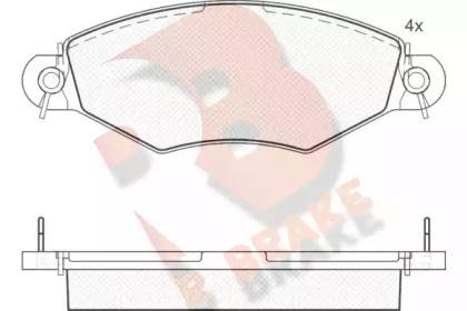 Комплект тормозных колодок (R BRAKE: RB1255)
