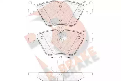 Комплект тормозных колодок (R BRAKE: RB1259)