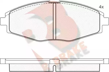 Комплект тормозных колодок (R BRAKE: RB1262)