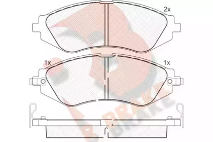 Комплект тормозных колодок (R BRAKE: RB1263)