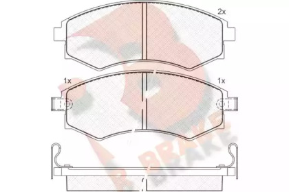 Комплект тормозных колодок (R BRAKE: RB1267)