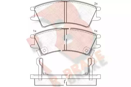 Комплект тормозных колодок (R BRAKE: RB1268)