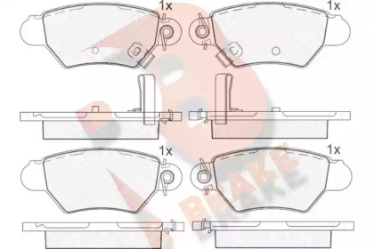 Комплект тормозных колодок (R BRAKE: RB1271)