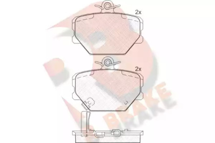 Комплект тормозных колодок (R BRAKE: RB1274)