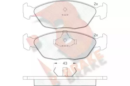 Комплект тормозных колодок (R BRAKE: RB1275)