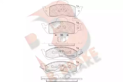 Комплект тормозных колодок (R BRAKE: RB1276)