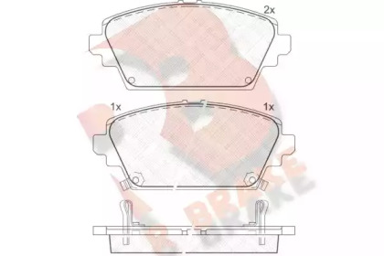 Комплект тормозных колодок (R BRAKE: RB1286)