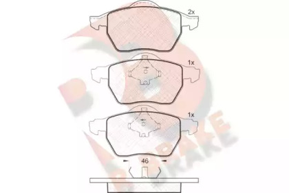 Комплект тормозных колодок (R BRAKE: RB1294)