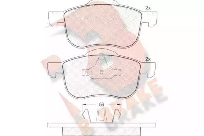 Комплект тормозных колодок (R BRAKE: RB1297)