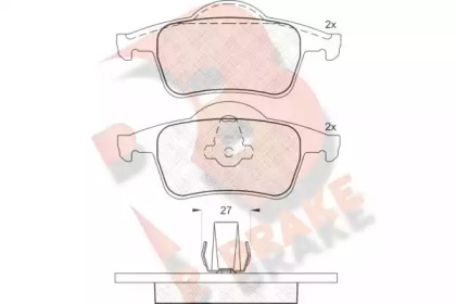 Комплект тормозных колодок (R BRAKE: RB1298)