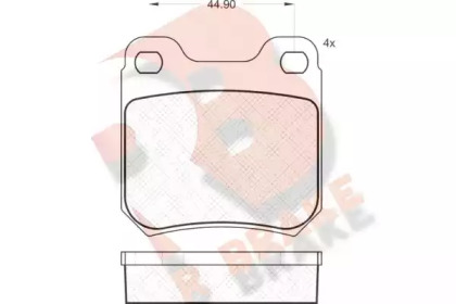 Комплект тормозных колодок (R BRAKE: RB1299)