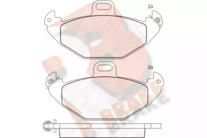 Комплект тормозных колодок (R BRAKE: RB1314)