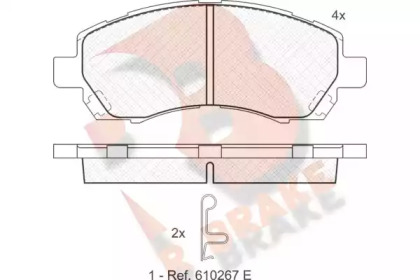 Комплект тормозных колодок (R BRAKE: RB1318)