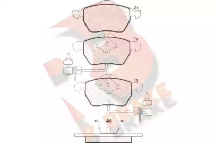 Комплект тормозных колодок (R BRAKE: RB1331)
