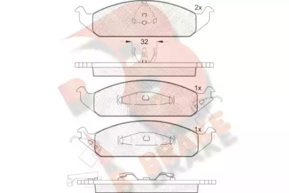 Комплект тормозных колодок (R BRAKE: RB1339)