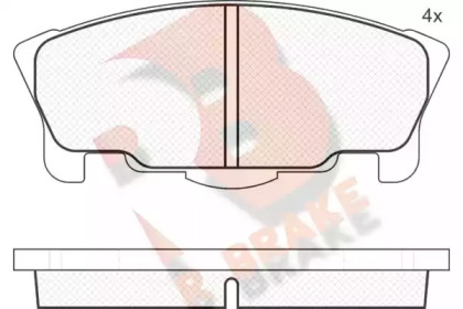 Комплект тормозных колодок (R BRAKE: RB1341)