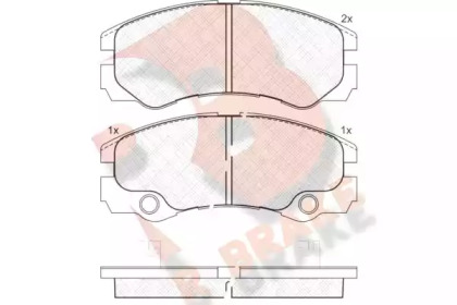 Комплект тормозных колодок (R BRAKE: RB1354)