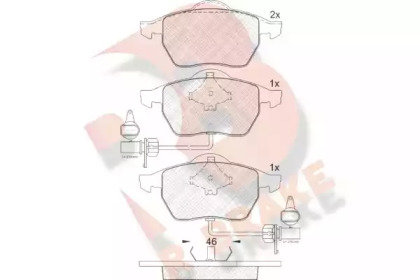 Комплект тормозных колодок (R BRAKE: RB1362)