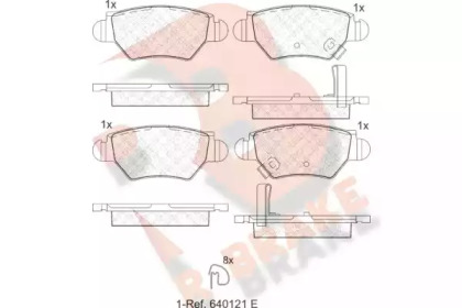 Комплект тормозных колодок (R BRAKE: RB1363)