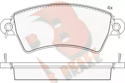 Комплект тормозных колодок (R BRAKE: RB1365)