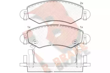 Комплект тормозных колодок (R BRAKE: RB1368)