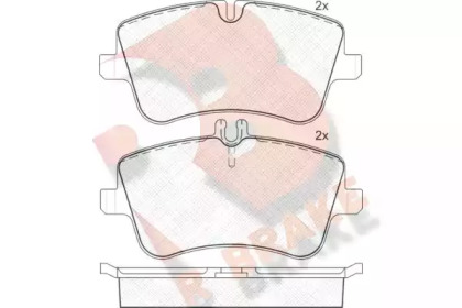 Комплект тормозных колодок (R BRAKE: RB1369)