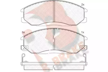 Комплект тормозных колодок (R BRAKE: RB1372)