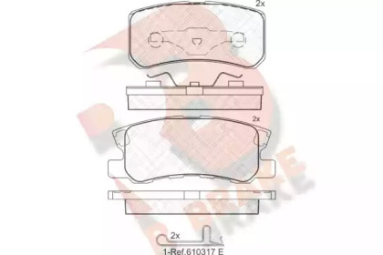Комплект тормозных колодок (R BRAKE: RB1375)