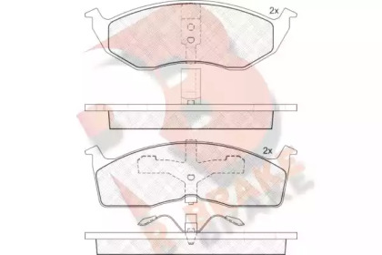 Комплект тормозных колодок (R BRAKE: RB1377)