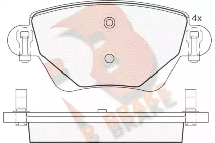 Комплект тормозных колодок (R BRAKE: RB1381)