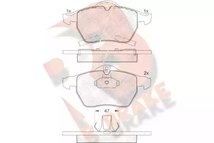 Комплект тормозных колодок (R BRAKE: RB1383)