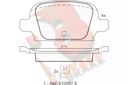 Комплект тормозных колодок (R BRAKE: RB1385)