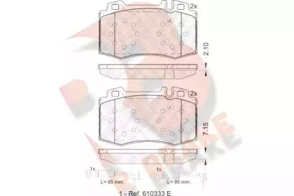 Комплект тормозных колодок (R BRAKE: RB1389-203)