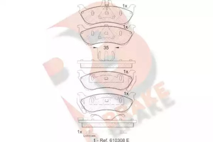 Комплект тормозных колодок (R BRAKE: RB1392)