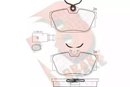 Комплект тормозных колодок (R BRAKE: RB1393)