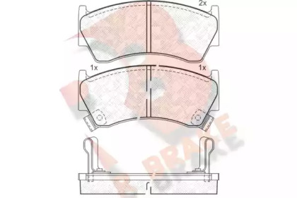 Комплект тормозных колодок (R BRAKE: RB1394)