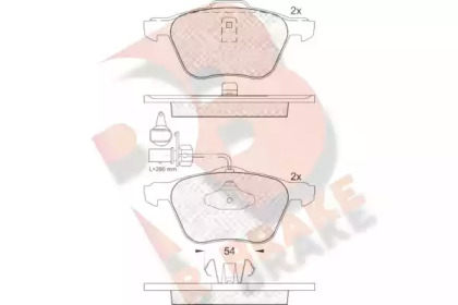 Комплект тормозных колодок (R BRAKE: RB1395)