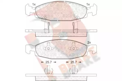 Комплект тормозных колодок (R BRAKE: RB1398)