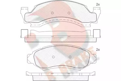 Комплект тормозных колодок (R BRAKE: RB1400)